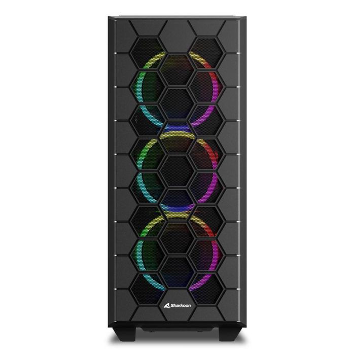 Sharkoon RGB HEX Caja de PC Gaming con Panel de Cristal Templado y RGB Direccionable en Negro 1