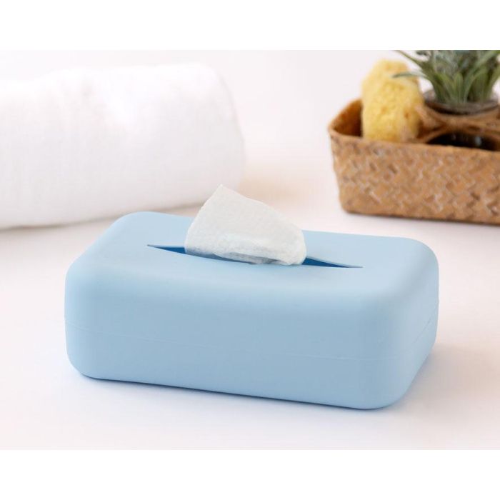 Kiokids Porta Toallitas de Silicona Azul para Bebés 0+ Meses - Dispensador Recargable, Acceso Superior e Inferior para Toallitas Húmedas 0 Kiokids Porta Toallitas de Silicona Azul para Bebés 0+ Meses - Dispensador Recargable, Acceso Superior e Inferior para Toallitas Húmedas 0