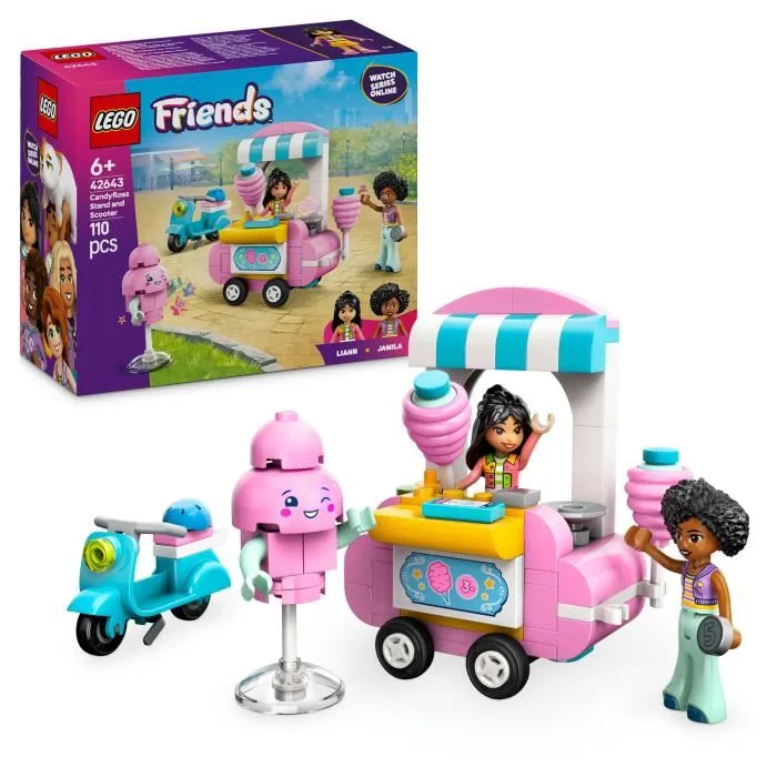 Lego Friends 42643 Puesto de Algodón de Azúcar y Patinete, Juguete para Niñas a Partir de 6 Años 0 Lego Friends 42643 Puesto de Algodón de Azúcar y Patinete, Juguete para Niñas a Partir de 6 Años 0