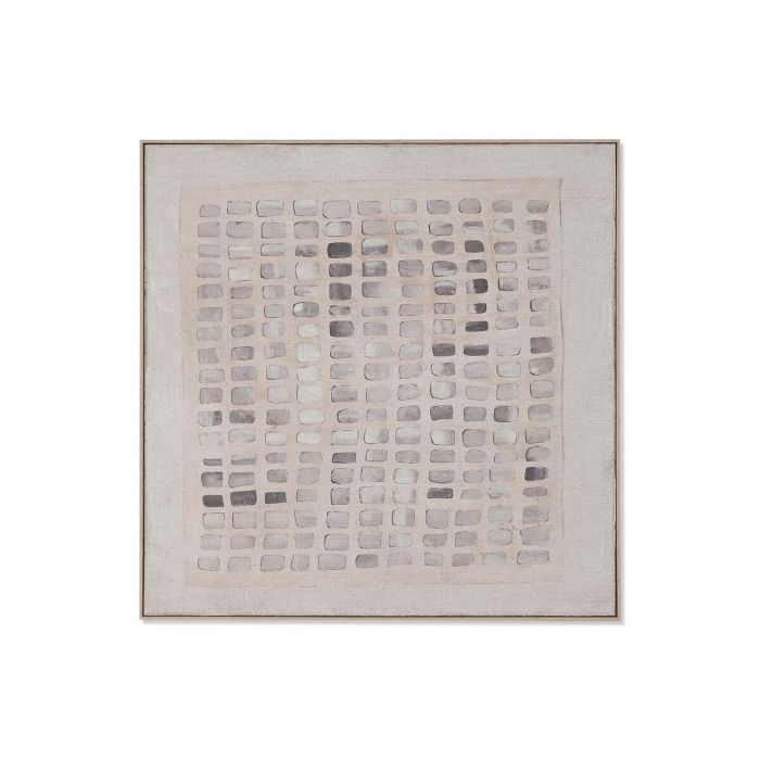 DKD Home Decor Cuadro Scandi de Yute y Ps Beige/Blanco 100x100 cm 0 DKD Home Decor Cuadro Scandi de Yute y Ps Beige/Blanco 100x100 cm 0