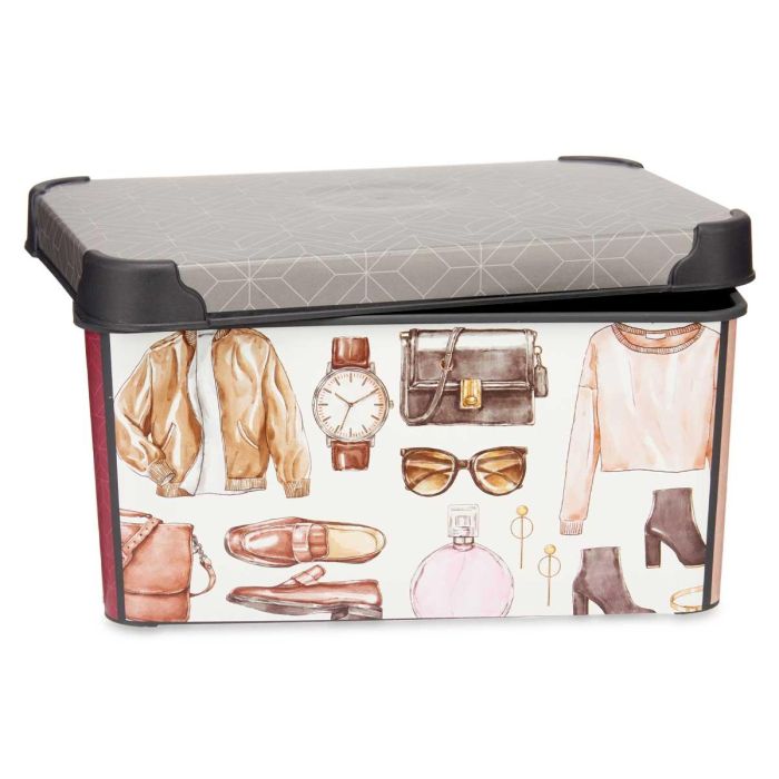 Caja de Almacenaje Kipit Vintage Plástico Vintage 5 L 19 x 13,5 x 29 cm 2 Caja de Almacenaje Kipit Vintage Plástico Vintage 5 L 19 x 13,5 x 29 cm 2