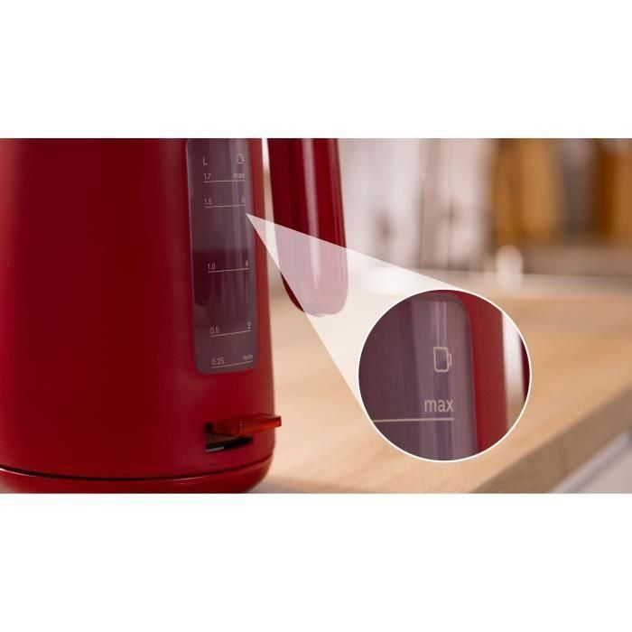 Hervidor - BOSCH - TWK2M164 MyMoment - Rojo mate - indicador de taza - nivel de agua visible en el mango 5