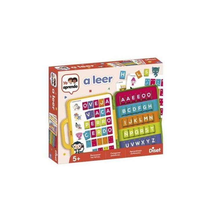 Diset Juego educativo Yo Aprendo a Leer: Maletín didáctico para niños 3+ años, 1 jugador, incluye 15 láminas y 90 fichas para formar palabras