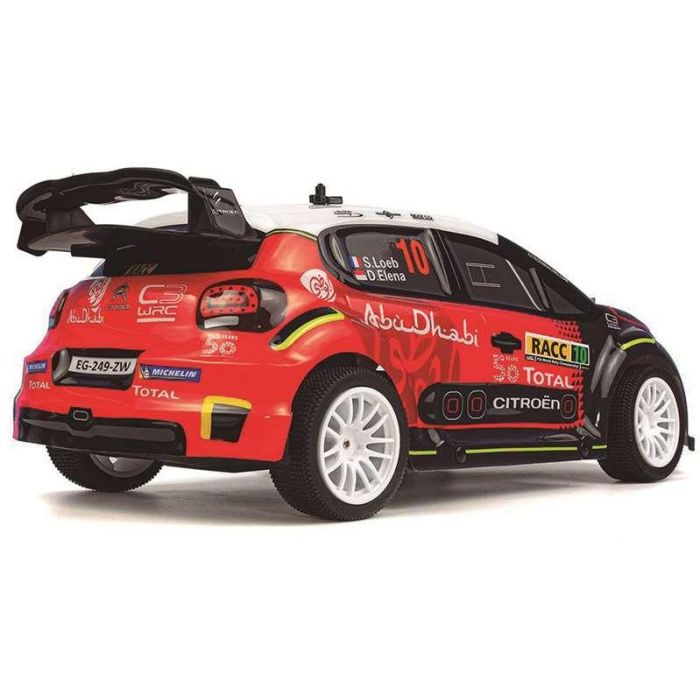 Coche radio control citroën c3 wrc 1:10, emisora 2,4ghz con bateria y cargador usb 42x13x20 cm 9