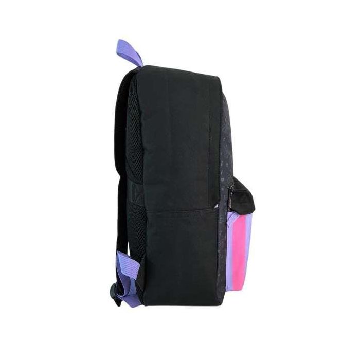 Kuromi mochila americano adaptable a carro, espaldera acolchada. con accesorio pom-pom. 42 x 31 x 13.5 cm. 1 Kuromi mochila americano adaptable a carro, espaldera acolchada. con accesorio pom-pom. 42 x 31 x 13.5 cm. 1
