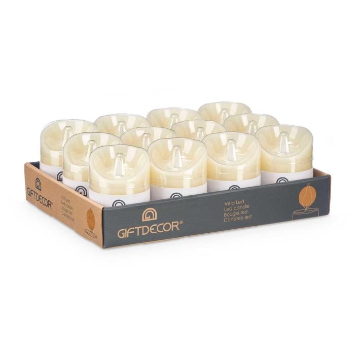 Vela LED Crema Pequeña 10 cm - Giftdecor (24 Unidades) 2
