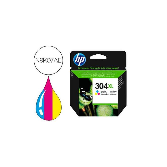 Ink-Jet Hp 304XL Deskjet 3000 - 3720 - 3730 Tricolor 300 Paginas