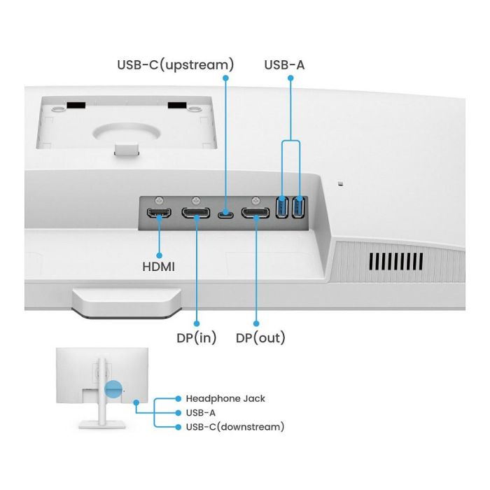 BenQ GW2790QT Monitor de 27" QHD IPS USB-C Blanco con Elevación y Pivote 16:9 4