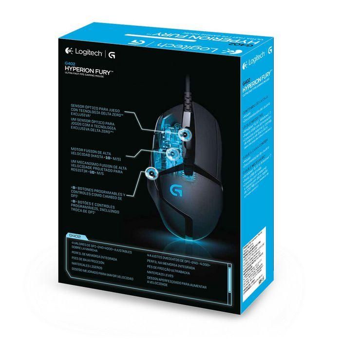Logitech G402 Hyperion Fury FPS Gaming Mouse, USB Type-A 7 Logitech G402 Hyperion Fury FPS Gaming Mouse, USB Type-A 7