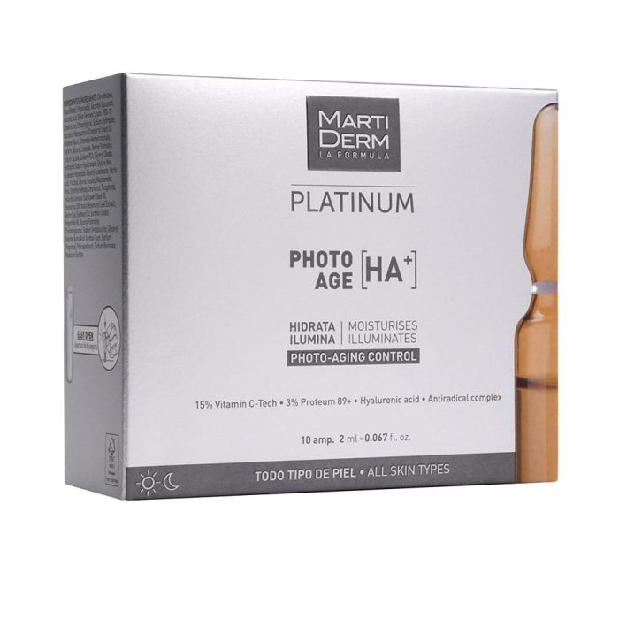 Martiderm PLATINUM PHOTO-AGE ampoules 10 x 2 ml Tratamiento Facial Reafirmante Antioxidante Efecto Flash Martiderm PLATINUM PHOTO-AGE ampoules 10 x 2 ml Tratamiento Facial Reafirmante Antioxidante Efecto Flash