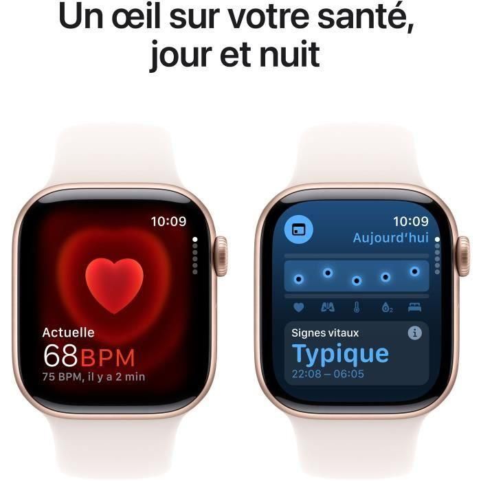 Apple Watch Series 10 GPS - 42 mm - Caja de aluminio en oro rosa - Correa deportiva color rubor claro - S/M 4 Apple Watch Series 10 GPS - 42 mm - Caja de aluminio en oro rosa - Correa deportiva color rubor claro - S/M 4
