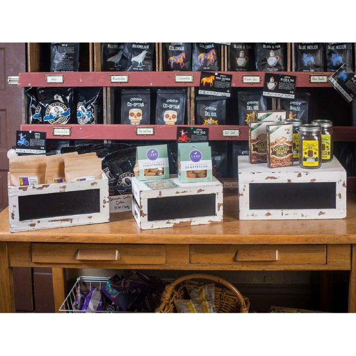 TABLECRAFT - RCBCRATE2 - SET de 3 CAJAS - ELEVADORES - Blanco decapado 2