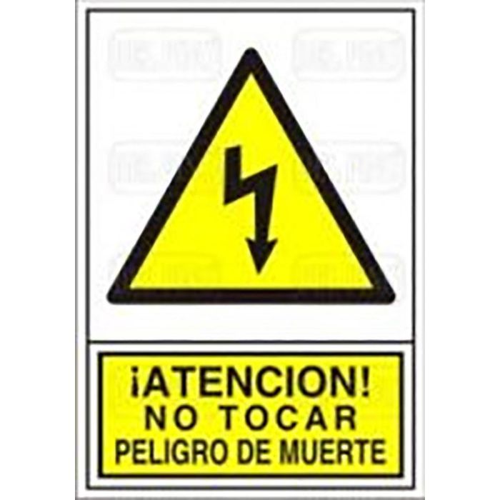 Duver 314 Señal de Seguridad Peligro Muerte por Electricidad, ¡Atención! No Tocar, Plástico 295x210 mm