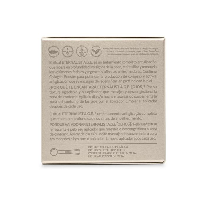 Sensilis ETERNALIST A.G.E. Contorno de Ojos Antiarrugas, Anti-Ojeras y Bolsas Reafirmante con Aplicador Metálico 20 ml 3 Sensilis ETERNALIST A.G.E. Contorno de Ojos Antiarrugas, Anti-Ojeras y Bolsas Reafirmante con Aplicador Metálico 20 ml 3