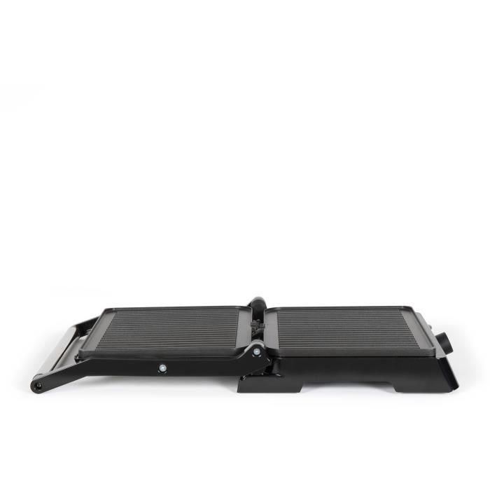 Livoo DOC223 Parrilla Eléctrica para Carnes y Paninis, 2200W, Doble Placa Antiadherente 29x23 cm, Luces Indicadoras 3