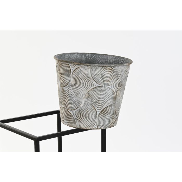 DKD Home Decor Macetero Urban de Metal Gris 34 x 71 x 34 cm 2