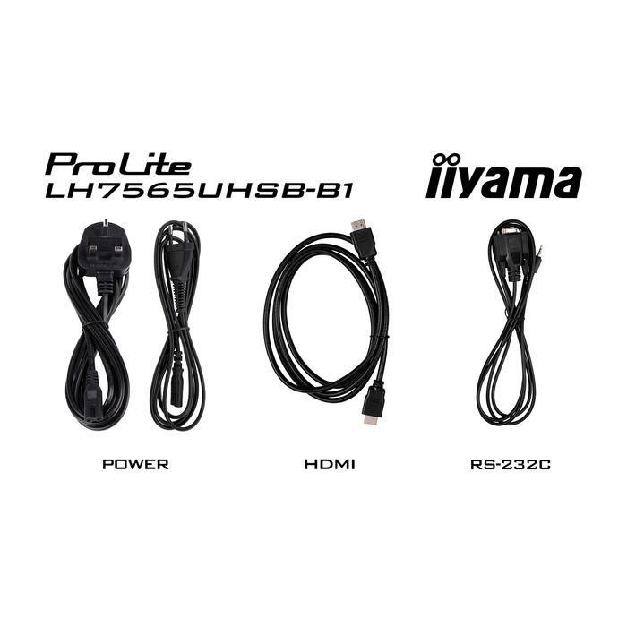 iiyama LH7565UHSB-B1 Monitor Profesional 75" (189cm) 4K UHD IPS 8ms 60Hz 24/7 con Altavoces Negro 14 iiyama LH7565UHSB-B1 Monitor Profesional 75" (189cm) 4K UHD IPS 8ms 60Hz 24/7 con Altavoces Negro 14