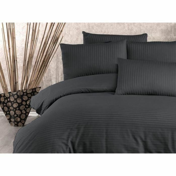 Juego de Cama ASI8683342999489 - Funda Nórdica 220x240 cm + 2 Fundas Almohada 60x60 cm - 80% Algodón 20% Poliéster - Antracita 3 Juego de Cama ASI8683342999489 - Funda Nórdica 220x240 cm + 2 Fundas Almohada 60x60 cm - 80% Algodón 20% Poliéster - Antracita 3