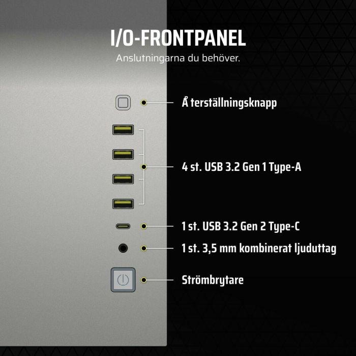 CORSAIR CC-9011285-WW Caja PC Torre Media 6500X, Aluminio Blanco/Gris Satinado 5 CORSAIR CC-9011285-WW Caja PC Torre Media 6500X, Aluminio Blanco/Gris Satinado 5