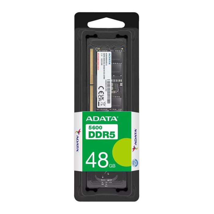 ADATA AD5S560048G-S - Módulo de memoria RAM 48GB DDR5 5600 MT/s SO-DIMM para portátil, CL46, Negro 1 ADATA AD5S560048G-S - Módulo de memoria RAM 48GB DDR5 5600 MT/s SO-DIMM para portátil, CL46, Negro 1