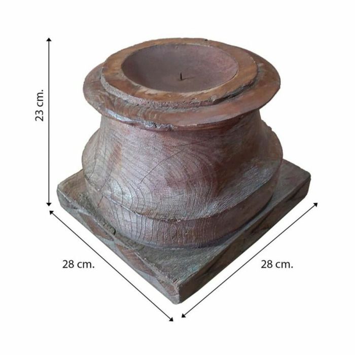 Candelabro Alexandra House Living Marrón Acacia Madera de mango 28 x 23 x 28 cm 1