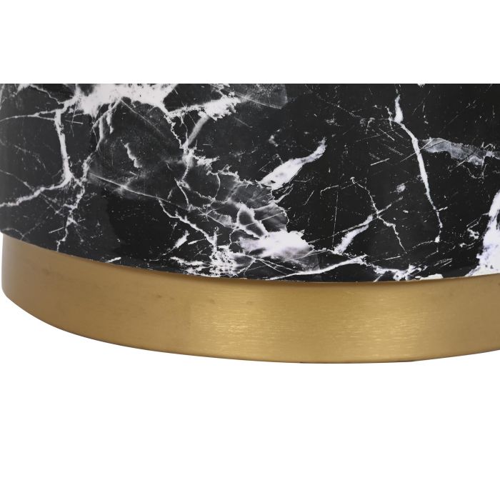 DKD Home Decor Mesita Auxiliar Moderna Negro Hierro 50 x 50 x 45 cm 2