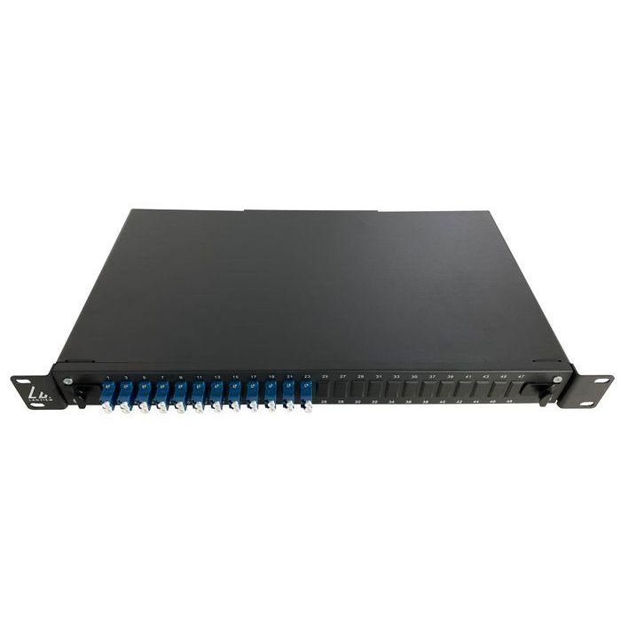 Lanview Panel de Fibra Óptica 19'' 24 Puertos LC Dúplex Monomodo Pre-montado con 12 Conectores y Pigtails