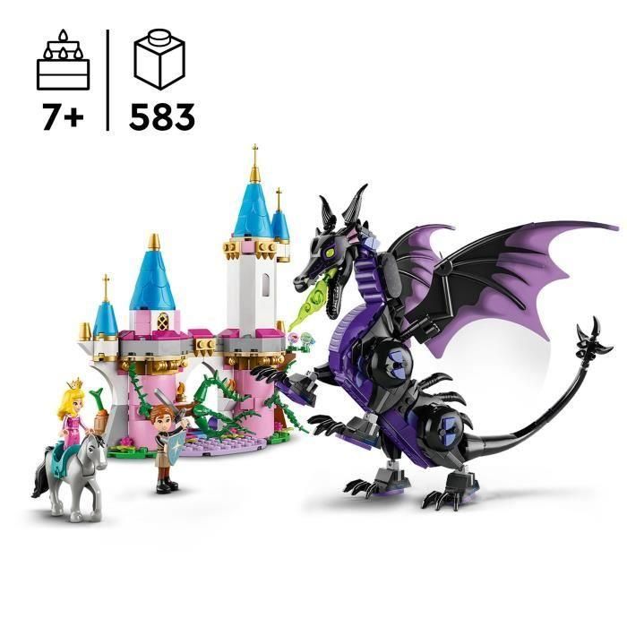 Lego | Princesas Disney 43240 Maléfica como dragón, juguete para fans de los dibujos animados 1