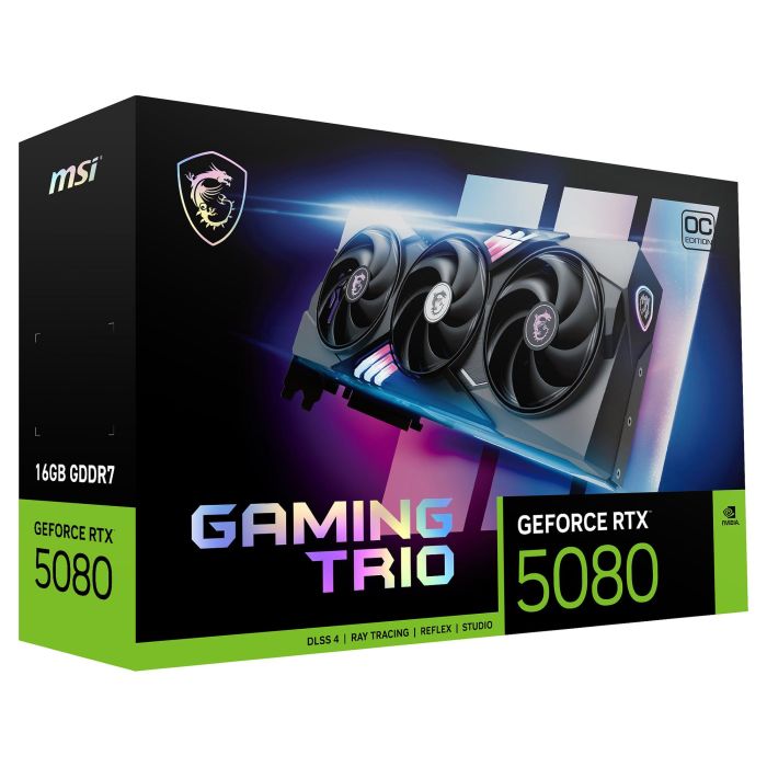 MSI GEFORCE RTX 5080 16G TRIO OC Tarjeta Gráfica NVIDIA 16 GB GDDR7 OC