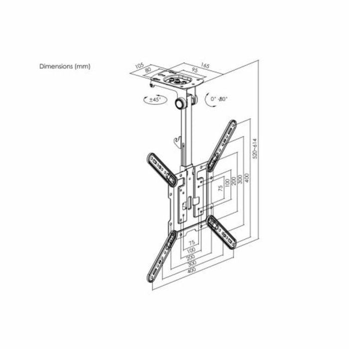 Soporte de Mesa para Pantalla Equip 55" 20 kg 1