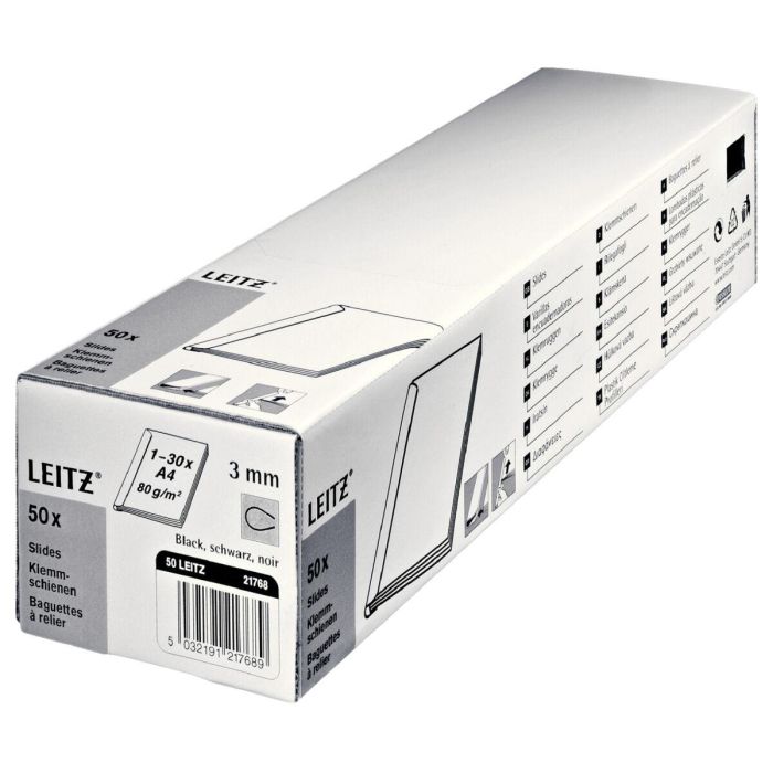 Varilla para encuadernar Leitz Negro 3 mm (50 Unidades) 3 Varilla para encuadernar Leitz Negro 3 mm (50 Unidades) 3