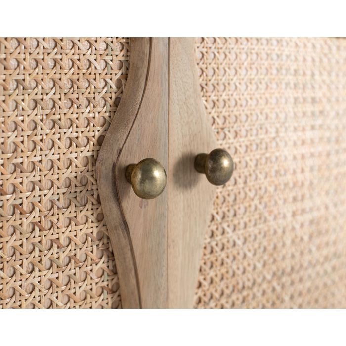 Giner y Colomer Aparador de Madera de Mango con 4 Puertas, Color Natural, Diseño Artesanal 4