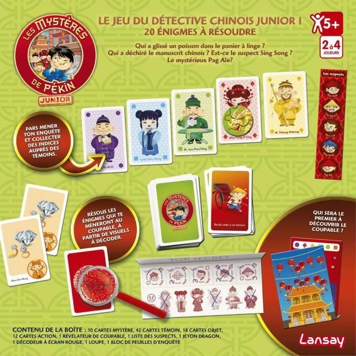 Lansay Les Mysteres De Pekin Junior - Juego de Detectives Chino para Niños (5+ años), versión Junior, sin lectura (2-6 jugadores) 3
