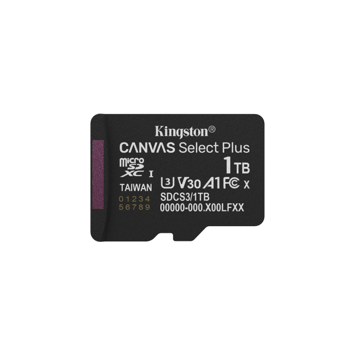 Kingston SDCS3/1TB 1TB microSDXC Canvas Select Plus A1 150MB/s U3 V30 con Adaptador SD y Resistente 2 Kingston SDCS3/1TB 1TB microSDXC Canvas Select Plus A1 150MB/s U3 V30 con Adaptador SD y Resistente 2