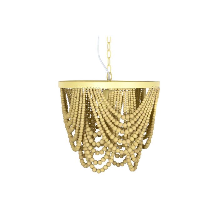 DKD Home Decor Lámpara de Techo Tradicional Hecha a Mano con Bolas, Metal y MDF, Bombilla E27, 35x35x95 cm 4 DKD Home Decor Lámpara de Techo Tradicional Hecha a Mano con Bolas, Metal y MDF, Bombilla E27, 35x35x95 cm 4