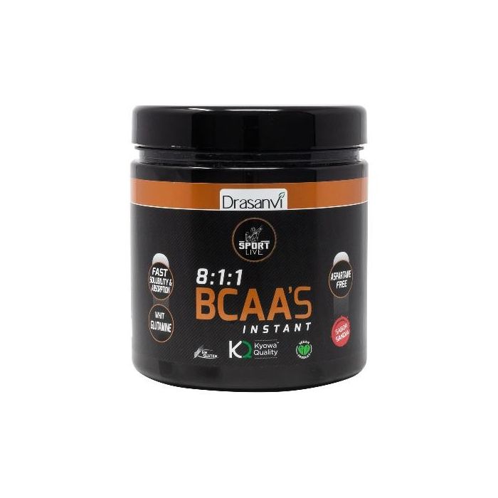 Sport Live BCAA's + Glutamina Kyowa 8:1:1 Sabor Sandia 275g para Recuperación Muscular