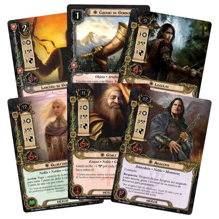 Fantasy Flight Games El Señor de los Anillos LCG Caja Básica Ed. Revisada Juego de Cartas 1-4 Jugadores 2