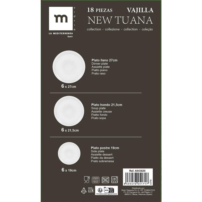 -1470- Vajilla 18 Pcs New Tuana (2 Unidades) 5 -1470- Vajilla 18 Pcs New Tuana (2 Unidades) 5