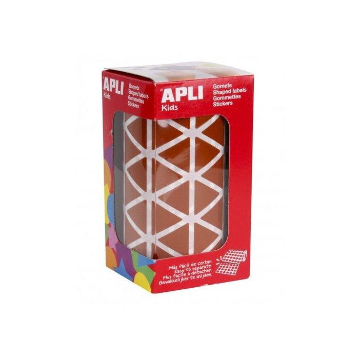 Apli Gomets Triangulares 20 mm Rosa - Rollo 2832 Unidades