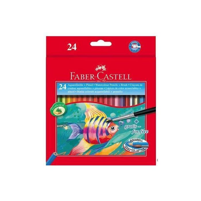 Faber Castell Lápices De Colores Acuarelables Classic + Pincel C-Surtidos Estuche 24 Ud Faber Castell Lápices De Colores Acuarelables Classic + Pincel C-Surtidos Estuche 24 Ud