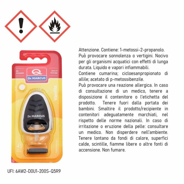 Dr. Marcus Harmony Ambientador Coche Botella Rejilla Vainilla Exótica Larga Duración 45 Días 8ml Perfume Francés DRM0335 3