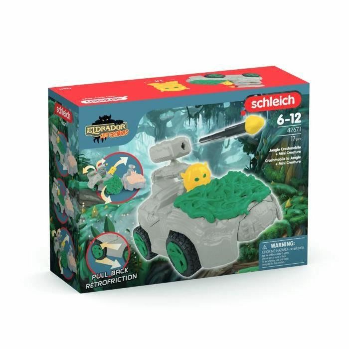 SCHLEICH- Jungle Crashmobile con Mini Criatura- 42671- Gama de Mini Criaturas Eldrador 1