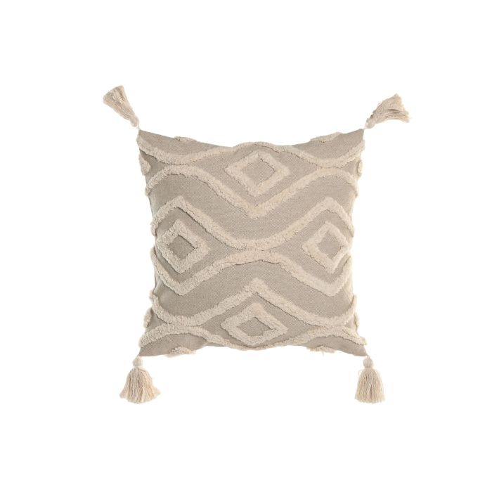 Cojin Boho DKD Home Decor Crudo 45 x 45 cm (2 Unidades) 0 Cojin Boho DKD Home Decor Crudo 45 x 45 cm (2 Unidades) 0