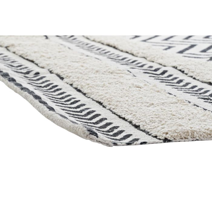 Alfombra Scandi DKD Home Decor Negro Blanco 180 x 0.7 x 120 cm 3 Alfombra Scandi DKD Home Decor Negro Blanco 180 x 0.7 x 120 cm 3