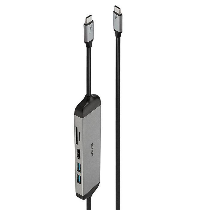 Lindy DST-Micro 140, USB-C Laptop Micro Docking Station with 4K Support and 1.4m 60W Charging Cable Lindy DST-Micro 140, USB-C Laptop Micro Docking Station with 4K Support and 1.4m 60W Charging Cable
