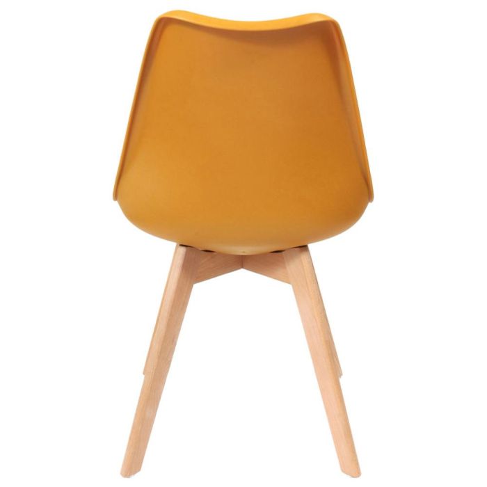 Home Deco Factory Silla Acolchada Amarilla, Diseño Escandinavo Tipo Beech Tulipa de Charles Eames, Essentiel 3 Home Deco Factory Silla Acolchada Amarilla, Diseño Escandinavo Tipo Beech Tulipa de Charles Eames, Essentiel 3