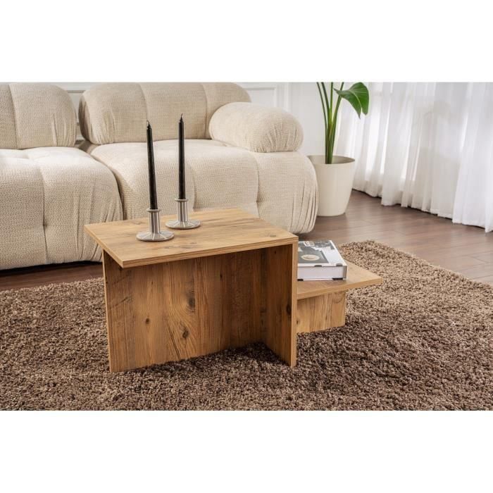 Mesa de centro HARMONY CAL1730423409795 Rectangular Pino Atlántico 80 x 40 x 40 cm 1