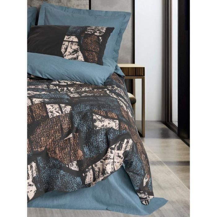 Juego de cama - 1 funda nórdica 220x240 cm + 2 fundas de almohada 60x60 cm - 100% algodón - Verde 2 Juego de cama - 1 funda nórdica 220x240 cm + 2 fundas de almohada 60x60 cm - 100% algodón - Verde 2