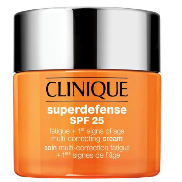 Clinique Superdefense Protector Solar Facial SPF 25 Antiedad para Mañana y Noche Crema Hidratante 50 ml