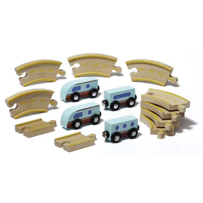 Tren de madera con pista desmontable 34x26.50x7.50 cm 5 Tren de madera con pista desmontable 34x26.50x7.50 cm 5